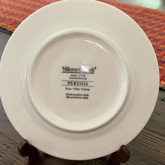 BOGO Villeroy & Boch Perugia saucer fine China Luxembourg 8 green blue - Picture 2 of 7